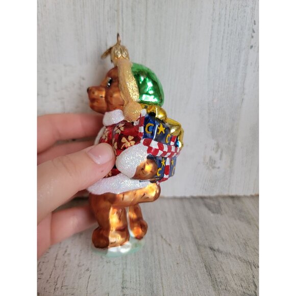 Radko gifts to Bears glass glitter ornament Xmas - Picture 4 of 8